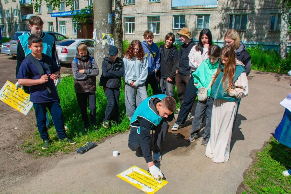 Акция «Трафарет безопасности» завершилась в Кинешме